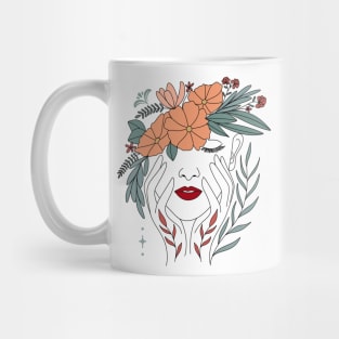 Line Art Lady Mug